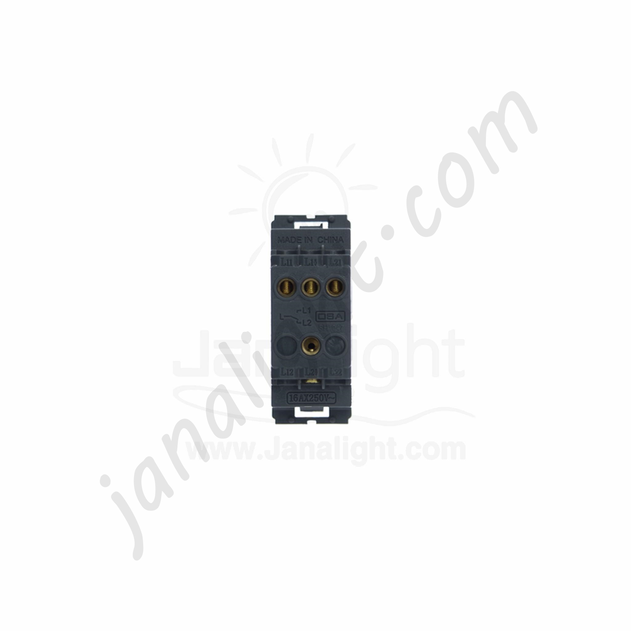 Osa مفتاح مجوز اسود Osa Switch Double Normal Black